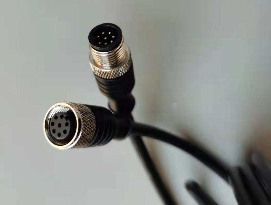 m12連接器公頭母頭帶線防水連接器